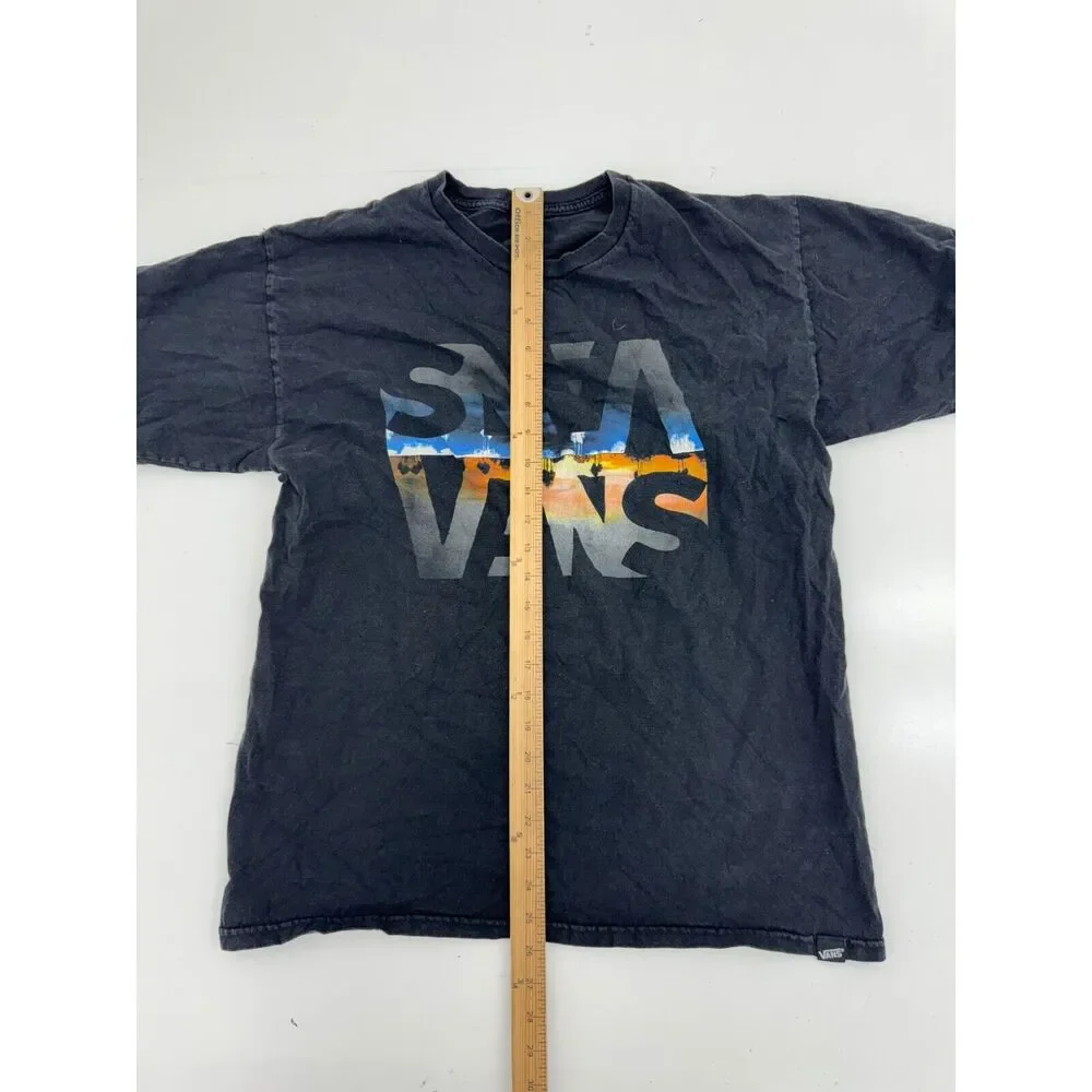 Vans Black Graphic Print Short Sleeve Shirt Mens Size Medium - Picture 4 of 5